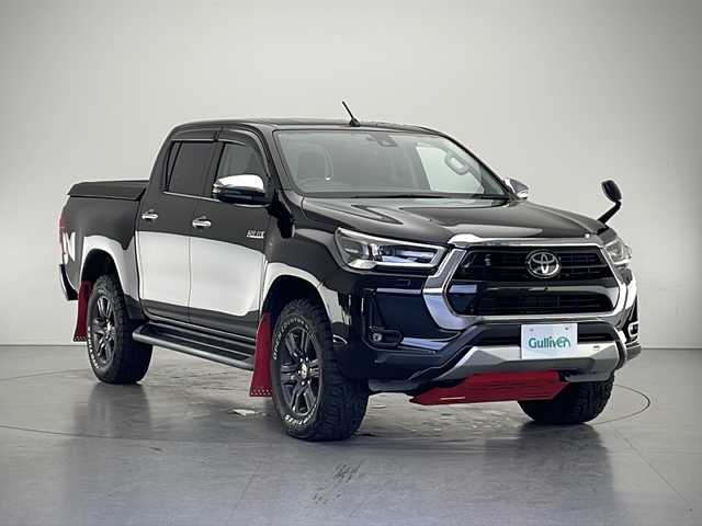 トヨタ ハイラックス Z 長野県 2021(令3)年 3.2万km アティチュードブラックマイカ 4WD/ワンオーナー/純正SDナビ&フルセグTV&CD&USB&BT/トヨタセーフティセンス/アダプティブクルーズコントロール/レーンディパーチャーアラート/プリクラッシュセーフティ/コーナーセンサー/ロードサインアシスト/ステアリングスイッチ/バックカメラ/ETC/LEDヘッドライト/オートライト/フロントフォグランプ/リアフォグランプ/電動格納ミラー/ウィンカーミラー/純正17インチAW装着/社外ラバーマット/純正ドアバイザー/GRマッドガード/GRヘッドライナー/ディーラーOPハードトノカバー/プッシュスタート/スマートキー/スペアキー1本/取扱説明書/新車保証書