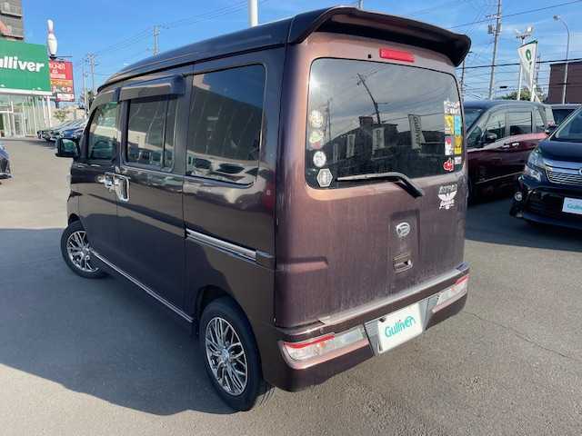 ダイハツ アトレー ワゴン カスタムターボRS LTD SAⅢ 道央・札幌 2018(平30)年 15.4万km プラムブラウンクリスタルマイカ スマートアシストIII/・衝突警報機能/・衝突回避支援ブレーキ機能（対車両・対歩行者）/・車線逸脱警報機能/・誤発進抑制制御機能（前方　後方）/・オートハイビーム/ワンオーナー/社外メモリナビ/フルセグテレビ/バックカメラ/アイドリングストップ/ドアバイザー/キーレスエントリー/片側パワースライドドア/ETC/LEDヘッドライト
