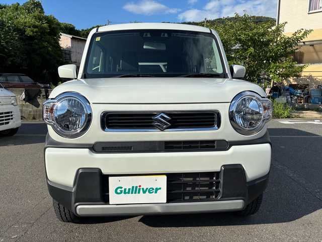 スズキ ハスラー HYBRID G 福岡県 2020(令2)年 3.4万km ピュアホワイトP KENWOODナビ/（ワンセグ・ラジオ・DVD・CD・iPad）/プリクラッシュセーフティー/クリアランスソナー/アイドリングストップ/横滑り防止システム/車線逸脱警報/USB/プッシュスタート/シートヒーター前席/ステアリングリモコン/純正フロアマット/オートライト/保証書/取扱説明書