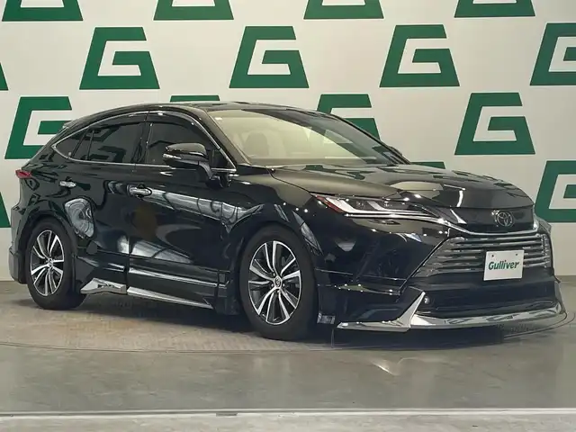 トヨタ ハリアー G 鹿児島県 2020(令2)年 4万km ブラック 純正ナビ機能付きディスプレイオーディオ　/・Ｂｌｕｅｔｏｏｔｈ/・AM/FM/・AUX　/モデリスタエアロ　/ローダウン/デジタルインナーミラー型ドラレコ　/社外車内イルミ　/ＬＥＤヘッドライト　/電動パーキングブレーキ　/オートホールド/トヨタセーフティ　/・クルーズコントロール/・LTA/・PCS/・BSM/・RCTA/・RSA