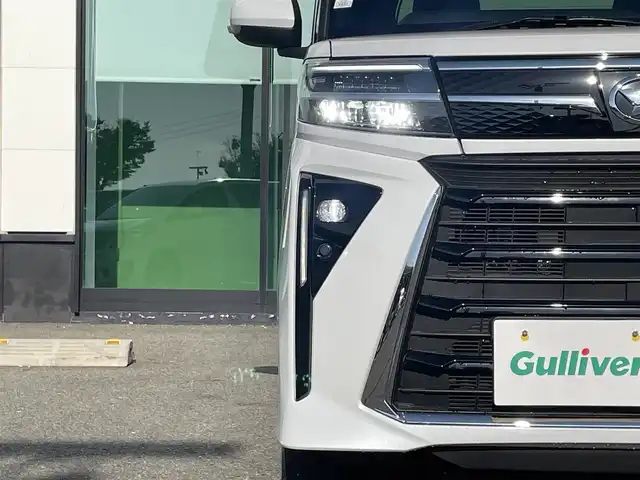 ダイハツ タント カスタム X 和歌山県 2023(令5)年 0.1千km シャイニングホワイトパール 純正7インチナビ（NSZN-W64T）/バックカメラ/フルセグTV/衝突軽減ブレーキ/レーンキープアシスト/前後コーナーセンサー/オートライト/両側パワスラ/シートヒーター/LEDヘッドライト/フォグランプ/電動パーキング/オートホールド/ステリモ/プッシュスタート