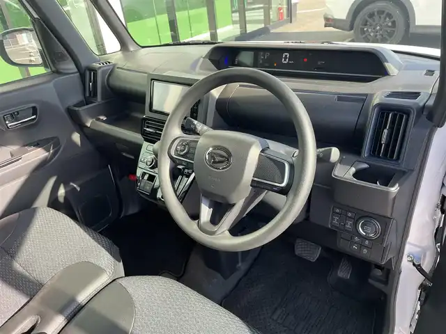 ダイハツ タント カスタム X 和歌山県 2023(令5)年 0.1千km シャイニングホワイトパール 純正7インチナビ（NSZN-W64T）/バックカメラ/フルセグTV/衝突軽減ブレーキ/レーンキープアシスト/前後コーナーセンサー/オートライト/両側パワスラ/シートヒーター/LEDヘッドライト/フォグランプ/電動パーキング/オートホールド/ステリモ/プッシュスタート