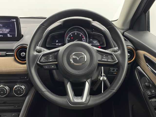 マツダ デミオ XDテーラードブラウン 栃木県 2018(平30)年 4万km エターナルブルーマイカ 純正ナビ/（FM/AM/BT/TV/CD/DVD）/マツダセーフティセンス/・衝突軽減ブレーキ/・レーンキープアシスト/・横滑り防止/・クルーズコントロール/全方位カメラ/ETC2.0/ターボ/純正アルミホイール/オートＬＥＤヘッドライト/パドルシフト/シートヒーター（運転席・助手席）/ドライブレコーダー/プッシュスタート/スペアスマートキー