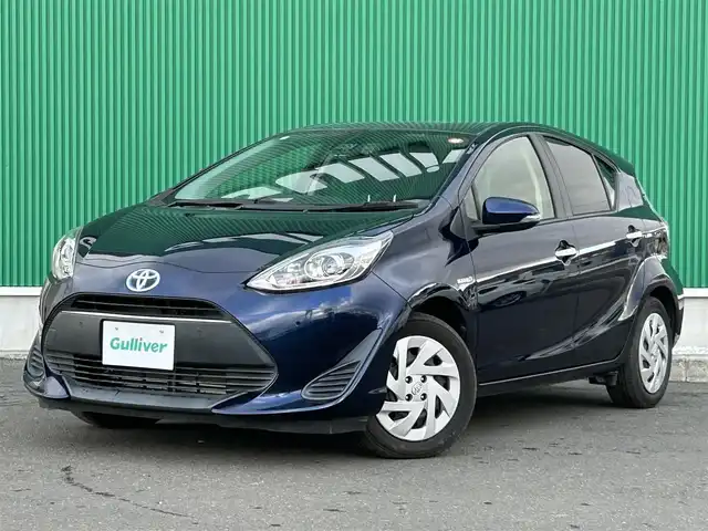 トヨタ アクア S スタイルブラック 宮城県 2019(平31)年 1.9万km ダークブルーマイカ セーフティセンス/・プリクラッシュセーフティ/・レーンディパーチャーアラート/・オートマチックハイビーム/先行車発進告知機能/インテリジェントクリアランスソナー（パーキングサポートブレーキ付）/純正ナビ（NSZT-W68T）/・CD/DVD/・Bluetooth/・フルセグTV/バックカメラ/ドライブレコーダー/ビルトインETC/オートライト/ステアリングスイッチ/スマートキー＆プッシュスタート/スペアキー1本/電動格納ミラー/Wエアバッグ