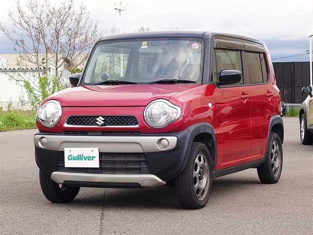 スズキ ハスラー G 山形県 2018(平30)年 4.7万km フェニックスレッドパール/ブルーイッシュブラックパール メモリナビ/　　【CD　DVD　BT フルセグ　USB　AUX】/バックカメラ/LEDヘッドライト/シートヒーター/アイドリングストップ/電動格納ミラー/純正フロアマット/ドアバイザ―/リモコンキー/ETC