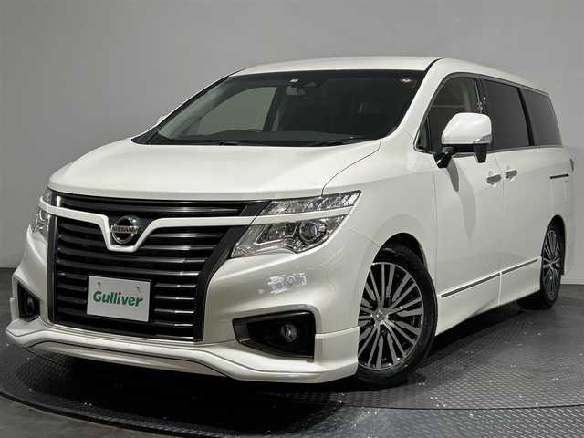 日産 エルグランド 250ハイウェイスターS 愛媛県 2019(令1)年 2.2万km ホワイト エマージェンシーブレーキ/社外8インチナビ【AVIC-RL901】/フルセグTV/Bluetooth/DVD/バックカメラ/レーダークルーズコントロール/社外前後ドライブレコーダー【DRV-MR740】/両側パワースライドドア /TEIN車高調/DCPフロントプロテクター/DCPリアスポイラー/純正サス・リアスポイラー積込