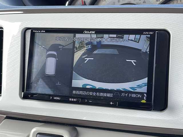 ダイハツ ムーヴ キャンバス G メイクアップ リミテッド　SAⅢ 山口県 2022(令4)年 5.6万km パールホワイトⅢ/ナチュラルベージュマイカメタリック 2トーン 社外メモリナビ【ECLIPS:AVN-RB7】/・CD再生機能/・AM/FMラジオ/・Bluetooth接続/・交通情報/バックカメラ/全周囲カメラ/両側パワースライドドア/ETC/スマートキー/プッシュスタート/LEDフォグライト/衝突回避支援/・衝突回避支援ブレーキ機能/・衝突警報機能/・ブレーキ制御付誤発進抑制機能/・車線逸脱警報機能/・路側逸脱開放機能/先行車発進お知らせ機能/社外フロアマット/シートヒーター/オートライト/オートハイビーム/フォグライト