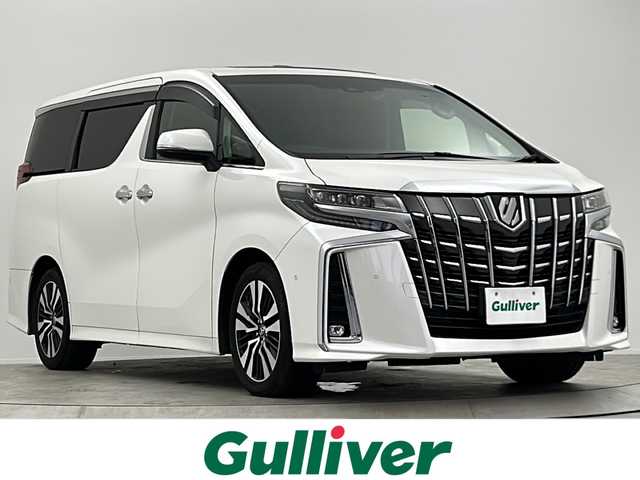 トヨタ アルファード S Cパッケージ 大阪府 2020(令2)年 7万km ホワイトパールクリスタルシャイン サンルーフ/JBLサウンドシステム/純正10.5インチメーカーナビ/【AM/FM/CD/DVD/Bluetooth/フルセグTV】/純正13.3インチフリップダウンモニター/前後ドライブレコーダー【GL-03AP】/アラウンドビューモニター/デジタルインナーミラー/ビルトインETC2.0/トヨタセーフティセンス/・プリクラッシュセーフティ/・レーントレーシングアシスト/・レーダークルーズコントロール/・オートマチックハイビーム/・ロードサインアシスト/・リアクロストラフィックアラート/・ブラインドスポットモニター/・インテリジェントクリアランスソナー/・インテリジェントパーキングアシスト/・先行車発進お知らせ機能/両側電動パワースライドドア/パワーバックドア/電格ウィンカーミラー/オートブレーキホールド/ドアバイザー/ステアリングヒーター/D/N席2列目シート/ヒーター・エアシート/D/N席列目シート/パワーシート/黒レザーシート/純正フロアマット/純正18インチAW/オートライト/スペアタイヤ