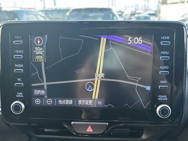 トヨタ ヤリスクロス ハイブリッド Z 徳島県 2022(令4)年 2万km ブラックマイカ 純正ディスプレイオーディオ/（Bluetooth/AM/FM/USB）/アラウンドビューモニター/レーダークルーズコントロール/ハーフレザーシート/シートヒーター（D+N席）/D席パワーシート/ステアリングヒーター/LEDヘッドライト/オートハイビーム/ブレーキホールド/電動パーキングブレーキ/ETC/純正ドラレコ/純正ドアバイザー/プッシュスタート/スマートキー/スペアキー