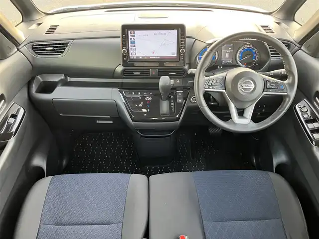 日産 ルークス HWS Gターボ プロパイロットED 静岡県 2021(令3)年 5.6万km チタニウムグレーM/シルキーホワイト 純正9インチナビ（CD/DVD/BT/フルセグ）/全方位カメラ/プロパイロット/純正ドライブレコーダー/純正ETC2.0/エンジンスタートボタン/保証書/取扱説明書/記録簿/パワーステアリング/パワーウィンドウ/アイドリングストップ/スマートキー/スペアキー1本/レーダークルーズコントロール/オートエアコン/USB入力端子/純正ETC2.0/純正ドライブレコーダー/純正フロアマット/ベンチシート/布シート/両側パワースライドドア/純正アルミホイール/ABS/横滑り防止装置/コーナーセンサー前後/レーンキープアシスト/オートライト/LEDヘッドライト/W+サイドエアバッグ/衝突軽減システム