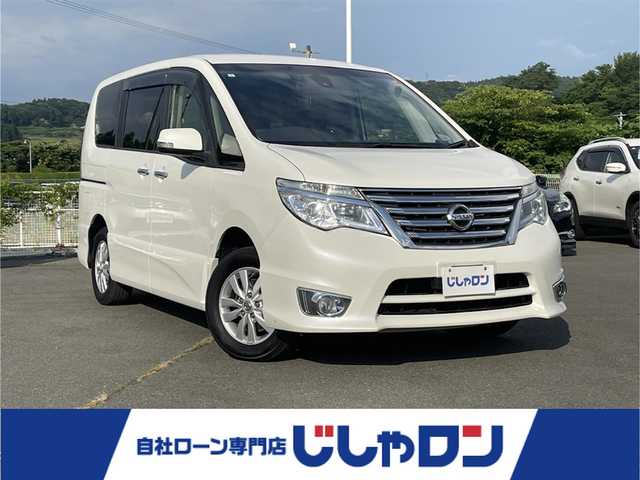日産 セレナ ハイウェイスター Vセレ +Safty 岩手県 2015(平27)年 8.8万km ブリリアントホワイトパール (株)IDOMが運営する【じしゃロン盛岡店】の自社ローン専用車両になりますこちらは現金またはオートローンご利用時の価格です。自社ローンご希望の方は別途その旨お申付け下さい/社外メモリナビ/AM/FM/CD/DVD/SD/BT/USB/フルセグTV/バックカメラ/ETC/エマージェンシーB/クルーズコントロール/両側PWスライドドア/レーンキープアシスト/ドアバイザー/フロアマット/プッシュスタート/スマートキー/スペアキーあり/純正15インチAW/取扱説明書/保証書