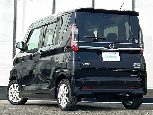 日産 ルークス HWS Gターボ プロパイロットED 山形県 2021(令3)年 2.9万km ブラック 4WD/衝突被害軽減システム/レーダークルーズコントロール/純正ナビ/（Bluetooth/CD/DVD/フルセグ)/アラウンドビューモニター/プロパイロット/両側パワースライドドア/純正ドライブレコーダー/前後コーナーセンサー/前席シートヒーター/横滑り防止装置/ビルトインETC2.0/オートライト/LEDヘッドライト/アイドリングストップ/電動格納ミラー/ウィンカーミラー/スマートキー/スペアキー/純正アルミホイールサマータイヤ(R15・4mm)/ドアバイザー