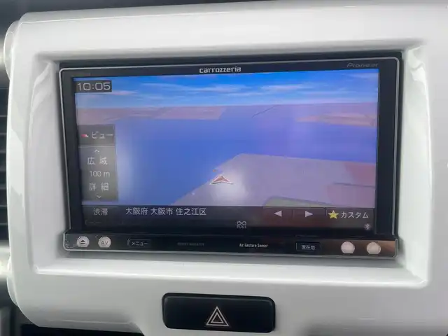 スズキ ハスラー G ターボ 島根県 2014(平26)年 6.2万km サマーブルーM 社外メモリナビ　/フルセグＴＶ　/ＤＶＤ再生　/Ｂｌｕｅｔｏｏｔｈ　/ビルトインＥＴＣ　/シートヒーター　/アイドリングストップ　/衝突軽減ブレーキ　/盗難防止装置　/プッシュスタート　/スマートキー　/横滑り防止装置/純正フロアマット