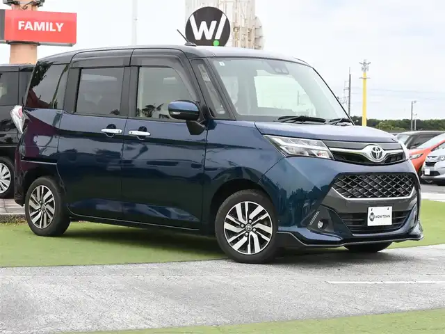 トヨタ タンク カスタムG 千葉県 2019(令1)年 2万km ブラックマイカメタリック/レーザーブルークリスタルシャイン 2トーン スマートアシストIII/クルーズコントロール/エコアイドル/両側パワースライドドア/純正SDナビ/地デジTV/【DVD/CD再生機能　Bluetooth接続】/バックカメラ/ドライブレコーダー/前席シートヒーター/革巻きステアリング/ステアリングスイッチ/ETC/LEDヘッドライト/フォグライト/ウインカーミラー/コーナーセンサー/純正14インチアルミホイル/キーフリーシステム