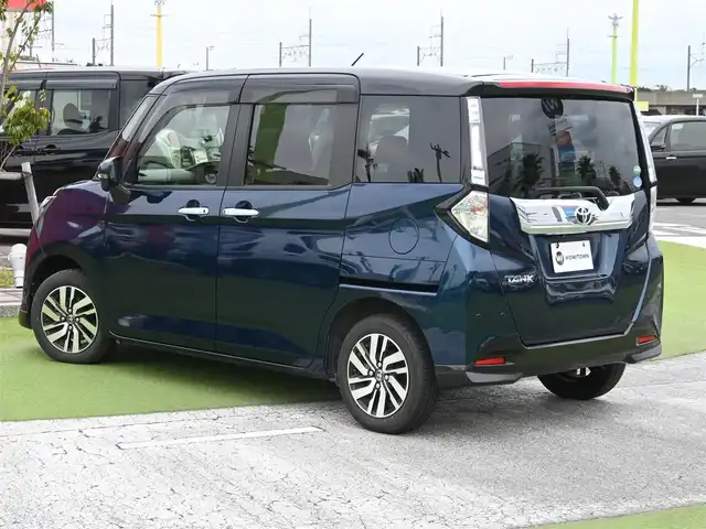 トヨタ タンク カスタムG 千葉県 2019(令1)年 2万km ブラックマイカメタリック/レーザーブルークリスタルシャイン 2トーン スマートアシストIII/クルーズコントロール/エコアイドル/両側パワースライドドア/純正SDナビ/地デジTV/【DVD/CD再生機能　Bluetooth接続】/バックカメラ/ドライブレコーダー/前席シートヒーター/革巻きステアリング/ステアリングスイッチ/ETC/LEDヘッドライト/フォグライト/ウインカーミラー/コーナーセンサー/純正14インチアルミホイル/キーフリーシステム