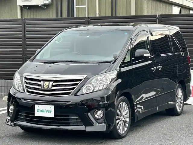 トヨタ アルファード 350S タイプゴールドⅡ 埼玉県 2014(平26)年 6.1万km ブラック ワンオーナー/メモリナビ/フルセグテレビ/バックカメラ/フリップダウンモニター/ウィンカーミラー/オットマン/クルーズコントロール/サンルーフ/ドアバイザー/プッシュスタート/両側パワースライドドア/パワーバックドア/ETC/スペアキー/保証書/取扱説明書/ナビ取扱説明書