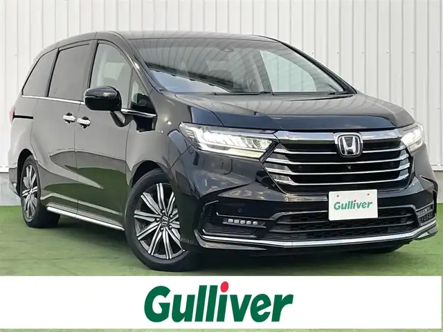 ホンダ オデッセイ アブソルート 香川県 2021(令3)年 3.5万km プレミアムスパークルブラックパール ホンダセンシング/→前方交差車両警報/→車線変更時衝突抑制機能/→車線変更支援機能/→衝突軽減ブレーキ/→アダプティブクルーズコントロール/純正10インチナビ/【FM/AM/CD/DVD/Bluetooth/フルセグTV】/アラウンドビューモニター/両側パワースライドドア/ハーフレザーシート/パワーシート　/革巻きステアリング　/ステアリングリモコン　/前後コーナーセンサー/純正１７インチアルミホイール/ＬＥＤヘッドライト/ETC２．０　/スマートキー　/プッシュスタート