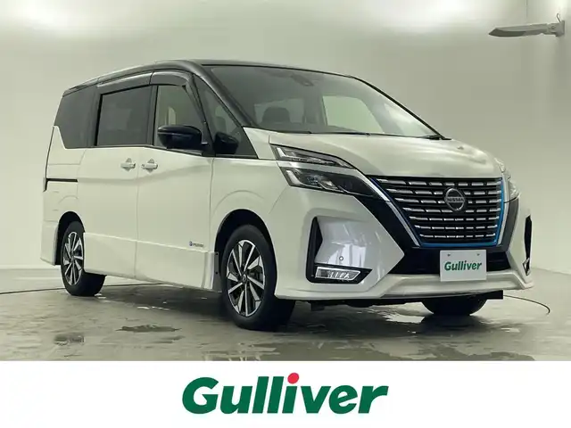 日産 セレナ e－パワー ハイウェイスター V 福井県 2021(令3)年 3万km ブリリアントホワイトパール 2トーン プロパイロット/・衝突軽減ブレーキ/・クルーズコントロール（追従有）/純正ナビゲーション/【AM/FM/CD/Bluetooth/フルセグTV】/アラウンドビューモニター/ETC/両側パワースライドドア/シートヒーター（運転席/助手席）/オートライト/LEDヘッドライド/フォグランプ/プッシュスタート/スマートキー/スペアキー/取扱説明書/新車時保証書