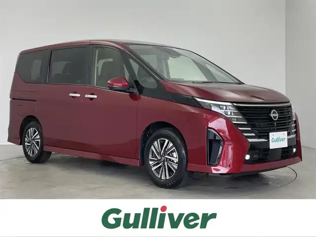 日産 セレナ ハイウェイスター V 埼玉県 2023(令5)年 1.3万km 赤 純正12.3インチナビ/　AM FM Bluetooth USB AppleCarPlay/フルセグTV/アラウンドビューモニター/デジタルインナーミラー/前後方ドライブレコーダー/LEDオートヘッドライト/両側パワースライドドア/ワイヤレス充電/前後クリアランスソナー/純正16インチアルミホイール/エマージェンシーブレーキ/プロパイロット/ビルトインETC2.0