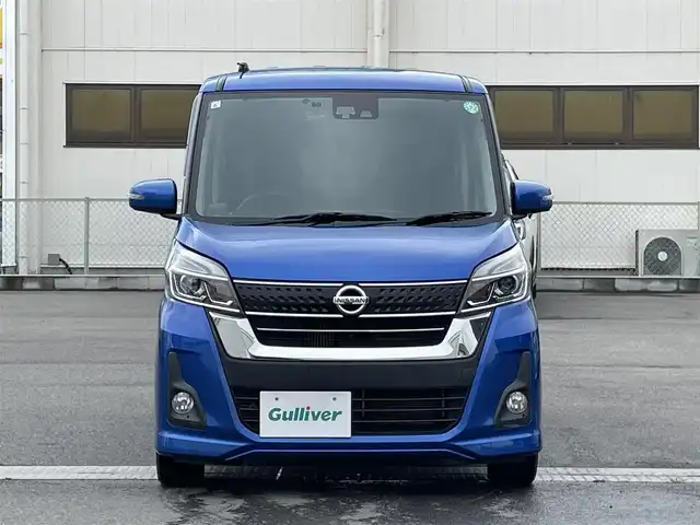 日産 デイズ ルークス ハイウェイスター Gターボ 群馬県 2017(平29)年 5.5万km オーシャンブルーP ナビ　/全周囲カメラ　/フルセグ・Ｂｌｕｅｔｏｏｔｈ・CD・DVD　/衝突軽減ブレーキ　/両側パワースライドドア　/クルーズコントロール　/オートハイビーム　/ドライブレコーダー　/ＥＴＣ　/フロアマット　/スマートキー２本　/レーダー探知機