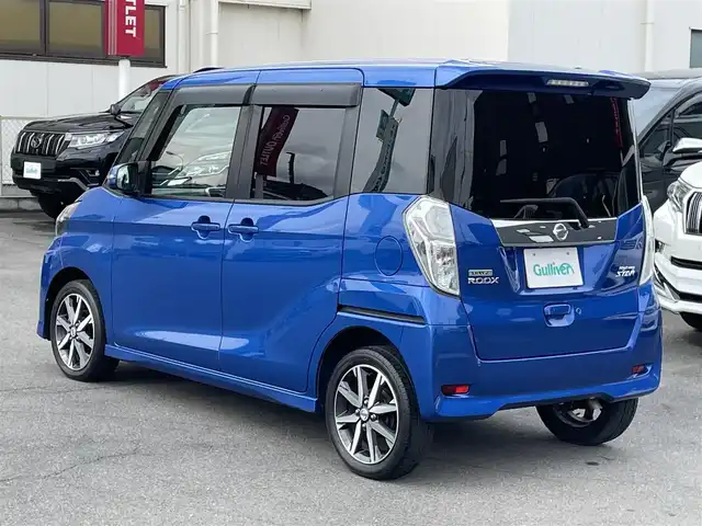 日産 デイズ ルークス ハイウェイスター Gターボ 群馬県 2017(平29)年 5.5万km オーシャンブルーP ナビ　/全周囲カメラ　/フルセグ・Ｂｌｕｅｔｏｏｔｈ・CD・DVD　/衝突軽減ブレーキ　/両側パワースライドドア　/クルーズコントロール　/オートハイビーム　/ドライブレコーダー　/ＥＴＣ　/フロアマット　/スマートキー２本　/レーダー探知機