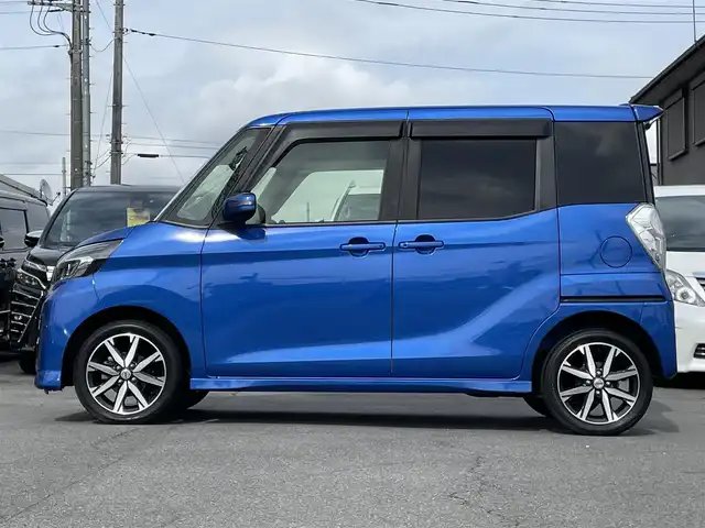 日産 デイズ ルークス ハイウェイスター Gターボ 群馬県 2017(平29)年 5.5万km オーシャンブルーP ナビ　/全周囲カメラ　/フルセグ・Ｂｌｕｅｔｏｏｔｈ・CD・DVD　/衝突軽減ブレーキ　/両側パワースライドドア　/クルーズコントロール　/オートハイビーム　/ドライブレコーダー　/ＥＴＣ　/フロアマット　/スマートキー２本　/レーダー探知機