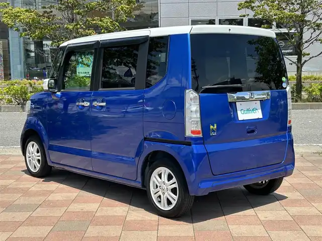ホンダ Ｎ ＢＯＸ 2トーン G Lパッケージ 福島県 2015(平27)年 6万km ブリリアントスポーティブルーメタリック2トーン 純正ディスプレイオーディオ/型番：WX-151C/【CD/USB/TV】/バックカメラ/片側電動スライドドア/アイドリングストップ/シートバックテーブル/リアドアサンシェード/純正フロアマット/ドアバイザー