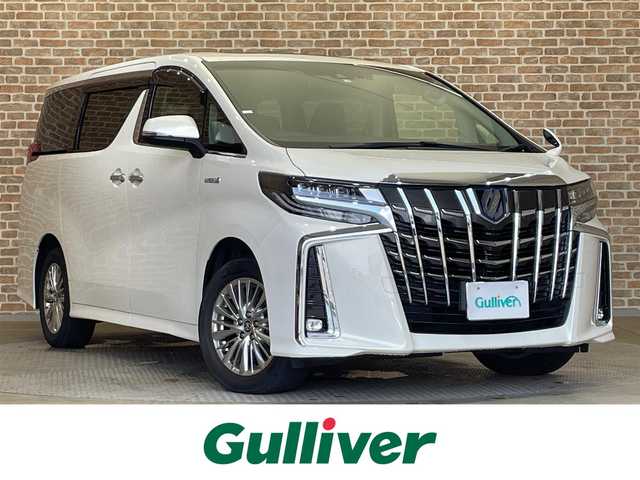 トヨタ アルファードハイブリット SR Cパッケージ 岩手県 2020(令2)年 4.5万km ラグジュアリーホワイトパールクリスタルシャインガラスフレーク ４WD/ツインムーンルーフ/リヤエンターテインメントシステム/寒冷地仕様/三眼フルLEDランプ/両側パワースライドドア/パワーバックドア/エグゼクティブパワーシート/トヨタセーフティセンス/プリクラッシュセーフティ/レーダークルーズコントロール/レーントレーシングアシスト/ロードサインアシスト/アダプティブハイビームアシスト/クリアランスソナー/オートブレーキホールド/MTモード付きAT/パワーシート/シートヒーター・シートベンチレーション（前席）/ステアリングヒーター/ロールサンシェード/純正ディスプレイオーディオ/（フルセグ/USB/HDMI/AppleCarPlay/AndroidAuto/ミラキャスト）/バックカメラ/ETC/ドライブレコーダー/エンジンスターター/リヤフォグランプ