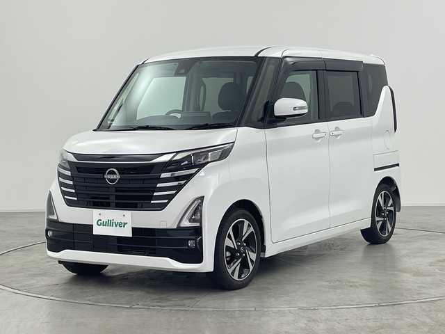 日産 ルークス HWS Gターボ プロパイロットED 群馬県 2024(令6)年 0.7万km ホワイトパール 純正9型ナビ 全周囲カメラ 両側電動スライドドア プロパイロット デジタルインナーミラー リアサーキュレーター 衝突被害軽減ブレーキ ETC 革巻きステアリング LEDライト スマートキー  禁煙車