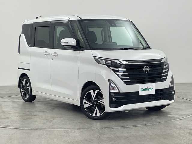 日産 ルークス HWS Gターボ プロパイロットED 群馬県 2024(令6)年 0.7万km ホワイトパール 純正9型ナビ 全周囲カメラ 両側電動スライドドア プロパイロット デジタルインナーミラー リアサーキュレーター 衝突被害軽減ブレーキ ETC 革巻きステアリング LEDライト スマートキー  禁煙車