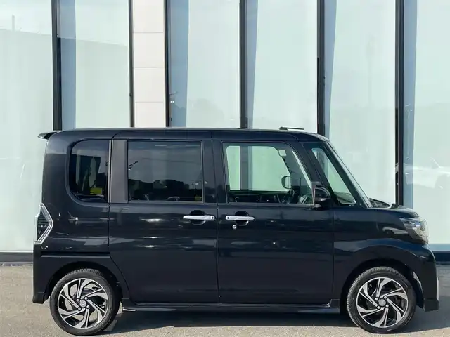 ダイハツ タント カスタムRSトップED VS SAⅢ 大阪府 2019(平31)年 4.4万km ブラックマイカメタリック 社外ナビ　/   フルセグTV/CD/DVD/Bluetooth/USB　/全方位モニター　/衝突軽減ブレーキ/リアコーナーセンサー　/シートヒーター（運転席のみ）　/両側パワースライドドア　/アイドリングストップ/オートマチックハイビーム/純正15インチアルミホイール　/純正フロアマット　/プッシュスタート　/スマートキー　/ハーフレザーシート　/ＬＥＤライト