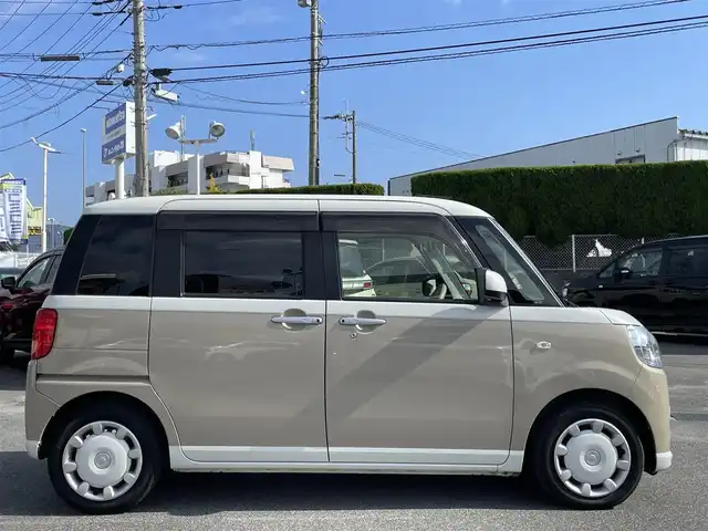 ダイハツ ムーヴ キャンバス X LTD SA Ⅱ 山梨県 2017(平29)年 9.8万km パールホワイトⅢ/ナチュラルベージュマイカメタリック 2トーン (株)IDOMが運営する【じしゃロン甲府店】の自社ローン専用車両になります。/こちらは現金またはオートローンご利用時の価格です。自社ローンご希望の方は別途その旨お申付け下さい/純正メモリーナビ/（フルセグＴＶ・ＣＤ・ＤＶＤ・BTオーディオ）/スマートアシストII/両側パワースライドドア/スマートキー/新車時保証書/取扱説明書/ナビ取扱説明書