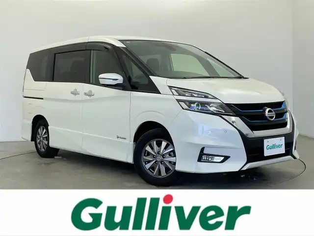 日産 セレナ e－パワー ハイウェイスター V 富山県 2019(令1)年 4.4万km ブリリアントホワイトパール 純正9型ナビ【MM518D-L】/(AM/FM/CD/DVD/BD/SD/AUX/USB/BT)/フルセグTV/アラウンドビューモニター/純正フリップダウンモニター/両側パワースライドドア（ハンズフリー付き）/プロパイロット/アダプティブクルーズコントロール/衝突被害軽減ブレーキ/レーンキープアシスト/オートLEDヘッドライト/クリアランスソナー/デジタルインナーミラー/ビルトインETC/ドライブレコーダー/前席シートヒーター/ステアリングヒーター/ドアバイザー/純正フロアマット/スマートキー/プッシュスタート/純正15インチAW
