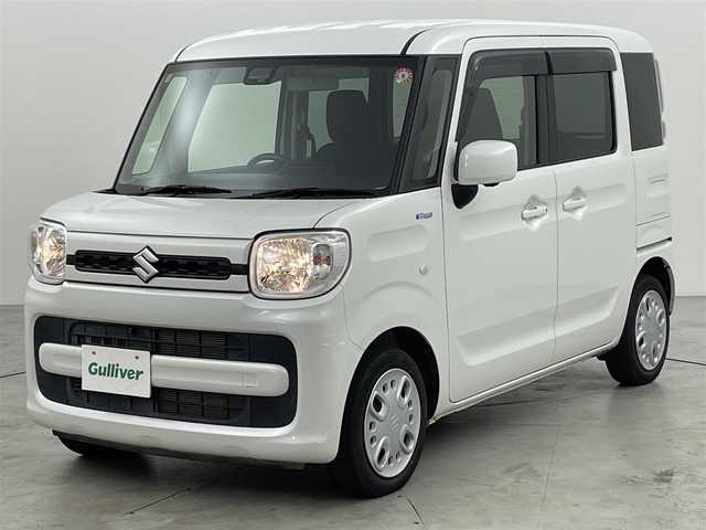スズキ スペーシア HYBRID G 福岡県 2020(令2)年 3.1万km ピュアホワイトP 純正ナビ（ＢＴ，フルセグＴＶ）　/全方位カメラ　/スズキセーフティサポート　/衝突被害軽減ブレーキ　/レーンキープ　/横滑り防止装置　/アイドリングストップ　/アクセル踏み間違い防止　/ＨＵＤ　/ステアリングリモコン