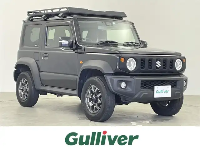 スズキ ジムニー シエラ JC 千葉県 2020(令2)年 4.5万km ブルーイッシュブラックパール3 社外9型フローティングナビ/　(Panasonic CV-F1XVD)/Bluetooth接続 フルセグTV/クラッツィオシートカバー/HDMI接続ケーブル/ルーフキャリア/スマートキー/プッシュスタート/パートタイプ4WD/LEDヘッドライト/フォグランプ/車線逸脱アラート/ETC/背面タイヤ