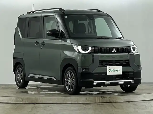 三菱 デリカミニ T プレミアム 愛知県 2025(令7)年 0.1万km未満 緑Ⅱ 届け出済み未使用車/純正9インチディスプレイオーディオ/（Bluetooth/AppleCarPlay/AndroidAuto)/全方位カメラ/マイパイロット/衝突軽減ブレーキ/レーンキープアシスト/追従式クルーズコントロール/オートマチックハイビーム/クリアランスソナー/シートヒーター/両側パワースライドドア/デジタルルームミラー/パドルシフト/ダウンヒルアシスト/アイドリングストップ/ルーフレール/スマートキー/スペアキー有/プッシュスタート/LEDヘッドライト/フロントフォグライト