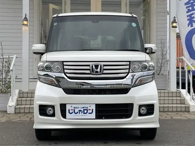 ホンダ Ｎ ＢＯＸ カスタム G SSパッケージ 秋田県 2014(平26)年 9.6万km プレミアムホワイトパール (株)IDOMが運営する【じしゃロン 秋田店】の自社ローン専用車両になります。こちらは現金またはオートローンご利用時の価格です。自社ローンご希望の方は別途その旨お申付け下さい/メモリナビ/ワンセグテレビ/バックカメラ/ウィンカーミラー/ドアバイザー/プッシュスタート/両側パワースライドドア/スマートキー
