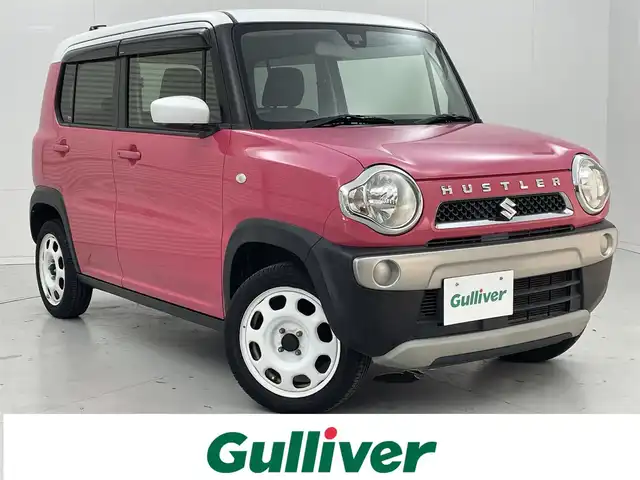 スズキ ハスラー G 茨城県 2016(平28)年 5.7万km キャンディピンクメタリック/ホワイト2トーンルーフ 社外ナビ/フルセグ/衝突被害軽減ブレーキ/シートヒーター/スマートキー/プッシュスタート