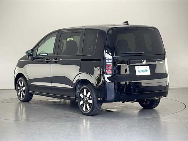 ホンダ フリード ハイブリット e:HEV AIR EX 長野県 2025(令7)年 0.1千km クリスタルブラックパール 4WD/届出済未使用車/純正9インチメモリナビ/フルセグ&USB&BT&AppleCarplay&AndoroidAuto/ホンダセンシング/アダプティブクルーズコントロール/路外逸脱警報/衝突軽減ブレーキ/踏み間違い防止/ブラインドスポットインフォメーション/コーナーセンサー/両側パワースライドドア/ハーフレザーシート/前席シートヒーター/ステアリングスイッチ/ウォークスルー/2列目サンシェード/バックカメラ/LEDヘッドライト/オートライト/電動格納ミラー/ウィンカーミラー/電動ホールド/ブレーキホールド/純正15インチAW装着/プッシュスタート/スマートキー/スペアキー1本/取扱説明書/新車保証書