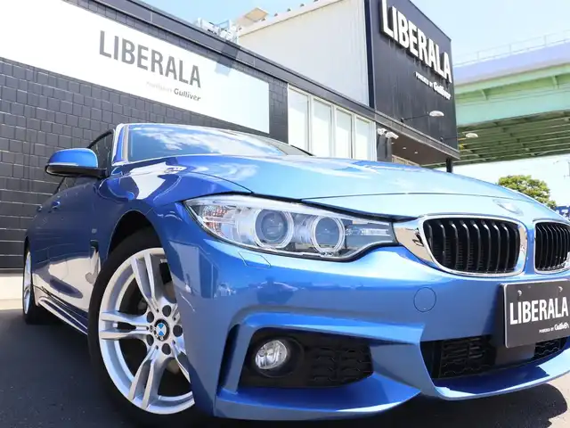 ＢＭＷ ４２０ｉ グランクーペ Mスポーツ 宮城県 2015(平27)年 4.5万km エストリル・ブルー ワンオーナー/純正ナビ/・ＣＤ・ＤＶＤ・ＢＴ・ＵＳＢ・ＡＵＸ/バックカメラ/インテリジェントセーフティ/・衝突警告・歩行者警告・車線逸脱警告/アダプティブクルーズコントロール/コンフォートアクセス/パワーテールゲート/ホワイトレザーシート/・左右パワーシート・シートヒーター/・Ｄ席メモリー機能付き/マニュアルモード付/・パドルシフト/ミラー一体型ＥＴＣ/アイドリングストップ/プッシュスタート/キセノンヘッドライト/Ｍスポーツ純正１８インチＡＷ