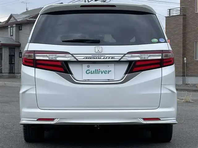 ホンダ オデッセイ アブソルート 20thアニバーサリー 道央・札幌 2014(平26)年 11.1万km ホワイトオーキッドパール 社外メモリーナビ/BT/SD/CD/DVD/社外フリップダウンモニター/衝突被害軽減ブレーキ/横滑り防止装置/クルーズコントロール/ビルトインETC/アイドリングストップ/両側パワースライドドア/D席パワーシート/オットマン/ハーフレザーシート/革巻きステアリング/ステアリングリモコン/パドルシフト/MTモード付AT/レーダー探知機/プッシュスタート/スマートキー/LEDヘッドライト/オートライト/フォグランプ/電動格納ミラー/ヒーテッドドアミラー/ウィンカーミラー/純正フロアマット/スペアキー/社外エンジンスターター