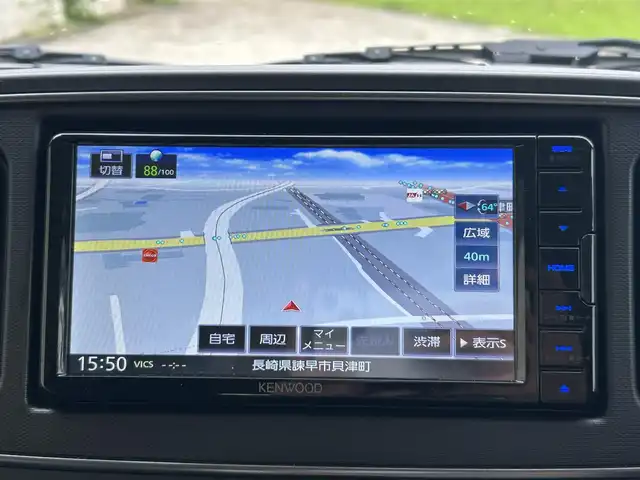 マツダ キャロル ハイブリッドGX 長崎県 2024(令6)年 0.5万km ベージュ ワンオーナー/社外メモリナビ/（CD/DVD/BT/フルセグ）/バックカメラ/衝突軽減ブレーキ/レーンアシスト/シートヒーター/ETC/前後ドライブレコーダー/オートライト/スマートキー/プッシュスタート/純正14インチAW/カラーコード：WBB　ソフトベージュメタリック