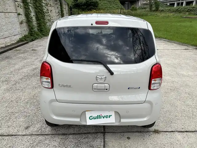 マツダ キャロル ハイブリッドGX 長崎県 2024(令6)年 0.5万km ベージュ ワンオーナー/社外メモリナビ/（CD/DVD/BT/フルセグ）/バックカメラ/衝突軽減ブレーキ/レーンアシスト/シートヒーター/ETC/前後ドライブレコーダー/オートライト/スマートキー/プッシュスタート/純正14インチAW/カラーコード：WBB　ソフトベージュメタリック