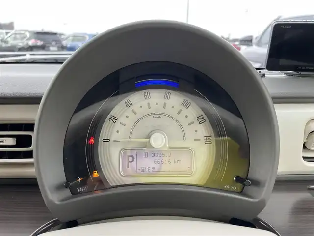 スズキ ラパン F リミテッド 石川県 2018(平30)年 6.7万km ノクターンブルーパール 純正オーディオ/スマートキー/プッシュスタート/ETC/ベンチシート/純正アルミホイール/レーダーブレーキ/シートヒーター/保証書