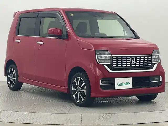 ホンダ Ｎ ＷＧＮ カスタム L ホンダセンシング 新潟県 2020(令2)年 3万km ミラノレッド 【４ＷＤ】/登録時距離/　２９９７６km/純正メモリーナビ/ワンセグ＆ＤＶＤ＆ＢＴ/ホンダセンシング/前後ドラレコ/バックモニター/スマートキー/シートヒーター/ミラーヒーター/スマートキー/ＬＥＤ/フォグ/純正１４アルミ/左右バニティミラー/ウィンカーミラー/ビルトインＥＴＣ/取説