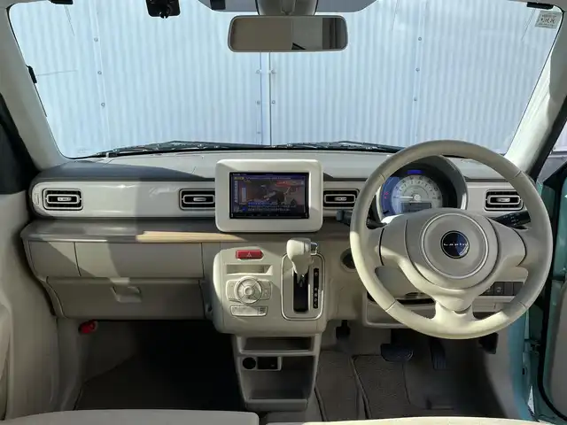 スズキ ラパン X 群馬県 2016(平28)年 5.9万km フレンチミントパールメタリック 衝突軽減ブレーキ/社外SDナビゲーション/（CD/DVD/SD/BT/フルセグTV）/ETC/D席シートヒーター/アイドリングストップ/LEDヘッドライト/オートライト/電格ミラー/純正フロアマット/純正14インチアルミホイール