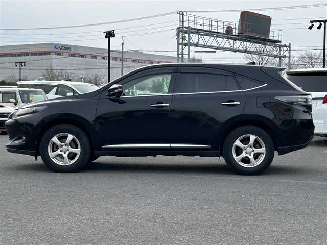 トヨタ ハリアー エレガンス 道央・札幌 2014(平26)年 7.9万km ブラック ４WD/ワンオーナー/寒冷地仕様/アルパインSDナビ/CD/DVD/BT/フルセグ/衝突被害軽減ブレーキ/横滑り防止装置/バックカメラ/ETC/ドライブレコーダー/ワイパーデアイサー/D席パワーシート/ハーフレザーシート/プッシュスタート/スマートキー/LEDヘッドライト/オートライト/電動格納ミラー/ウィンカーミラー/純正フロアマット/スペアキー