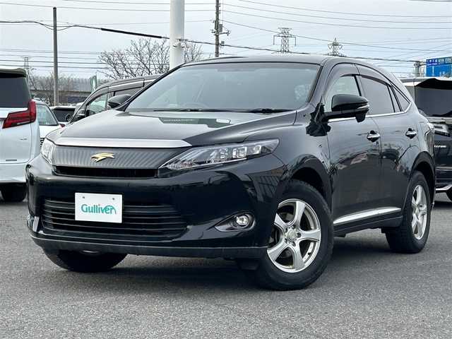 トヨタ ハリアー エレガンス 道央・札幌 2014(平26)年 7.9万km ブラック ４WD/ワンオーナー/寒冷地仕様/アルパインSDナビ/CD/DVD/BT/フルセグ/衝突被害軽減ブレーキ/横滑り防止装置/バックカメラ/ETC/ドライブレコーダー/ワイパーデアイサー/D席パワーシート/ハーフレザーシート/プッシュスタート/スマートキー/LEDヘッドライト/オートライト/電動格納ミラー/ウィンカーミラー/純正フロアマット/スペアキー