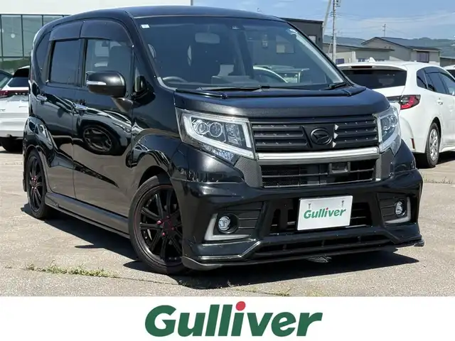 ダイハツ ムーヴ カスタム X ハイパー SAⅡ 道南・函館 2017(平29)年 8.8万km ブラックマイカメタリック ・ワンオーナー/・衝突被害軽減ブレーキ/・純正ディスプレイオーディオ/・バックカメラ/・社外ドライブレコーダー/・社外AW付スタッドレスタイヤ積込/・ハーフレザーシート/・LEDヘッドライト/・フロントフォグランプ/・オートライト/・社外エアロ(フロント/サイド/リヤ)/・社外マフラー/・エンジンプッシュスタート/・スマートキー