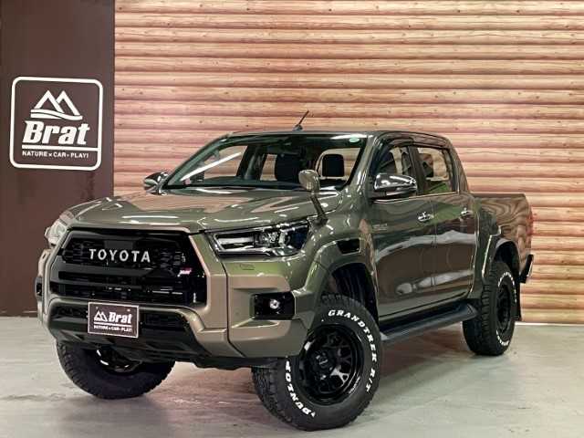 トヨタ ハイラックス Z 道北・旭川 2021(令3)年 4.3万km オキサイドブロンズM USトヨタ タコマルックグリル（社外）/リフトアップキット（社外）/ATOTOディスプレイオーディオ（社外）/バックカメラ/社外ベッドライナー（MAX LINER）/マッドフラップ（社外）/リアデフロック/プリクラッシュセーフティ/LDA/DAC/ETC/クルーズコントロール/アイドリングストップ/コーナーセンサー/4WD(切替）/フォグランプ（フロント、リア）/電格ミラー/17AW RAYS M9+（社外）/ダンロップ　グラントレックR/T 01（社外）/ GRフロントバンパ-（純正）/フェンダートリム（純正）/フロントカメラ＋モニターセット（社外）/社外パーツ取付有